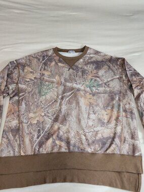 Top Notch Women's Forest Camo Crewneck Pullover - S